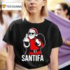Santa Claus Santifa Says Fuck You To Facism Graphic T Shirt