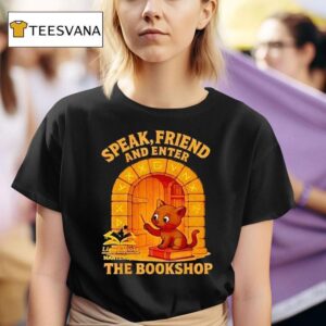 Speak Friend Enter The Bookshop Magic Black Panther T Shirt