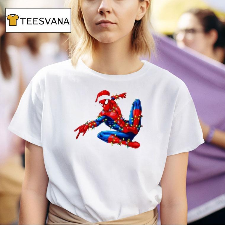 Spider Man Light Merry Christmas T Shirt