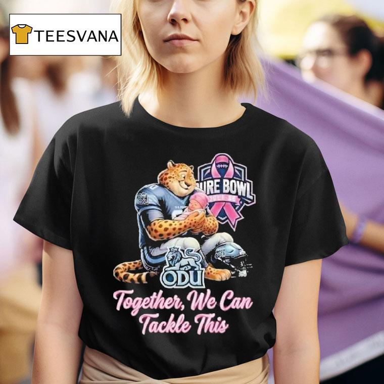 Staffdna Cure Bowl Old Dominion Monarchs College Football Bowl Ncaa Season Clawhauser Zootopia Together We Can Tackle This T Shirt