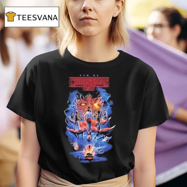Stranger Things Coming Christmas Day T Shirt