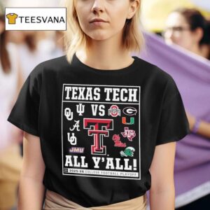 Texas Tech Red Raiders Vs All Y All College Football Playoff Framed Teams T Shirt