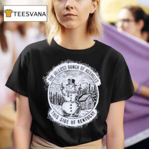 The Jolliest Bunch Of Assholes This Side Of Kentucky Snowman Holidays Christmas T Shirt