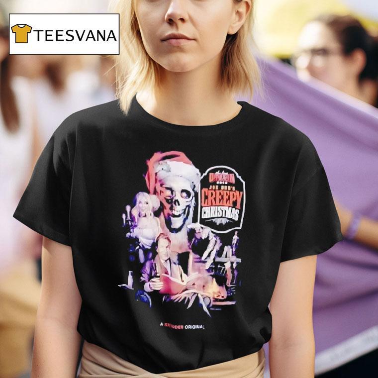 The Last Drive In Joe Bob S Creepy Christmas Skeleton T Shirt