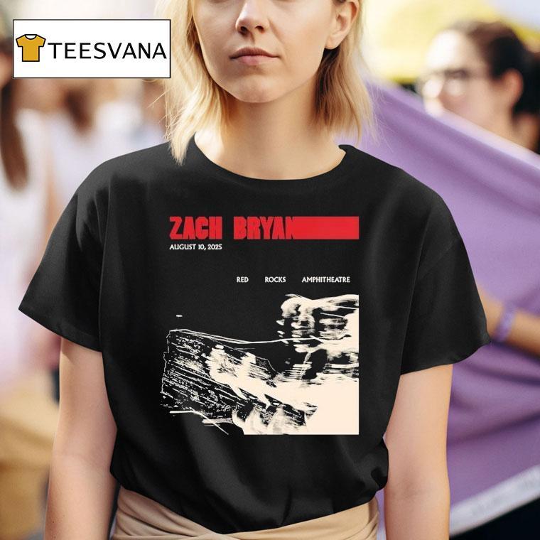 Zach Bryan Show At Red Rocks Park And Amphitheatre On August T Shirt