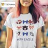 Auburn Tigers War Eagle Bow And Mastcot And Helmet Football T Shirt