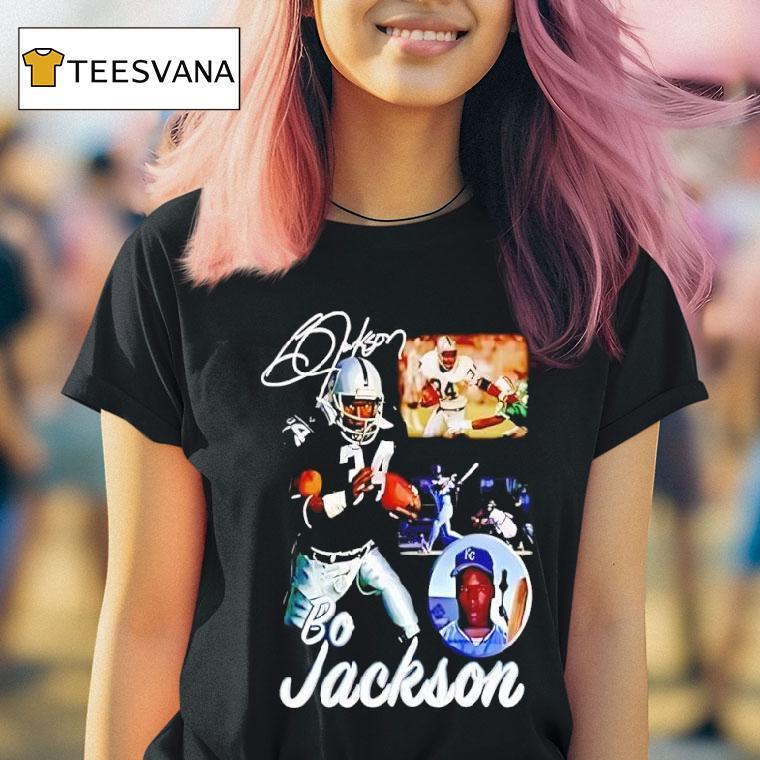 Bo Jackson Football And Baseball Player Signature T Shirt Bo Jackson Football And Baseball Player Signature T Shirt