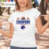 Boise State Broncos La Bowl Champions Bucked Up Team Graphic T Shirt