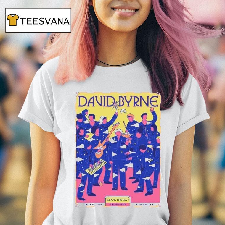 David Byrne At The Fillmore In Miami Beach Fl On Dec T Shirt David Byrne At The Fillmore In Miami Beach Fl On Dec T Shirt