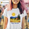 Field And Sun Gogh Outside Nature Vincent Van Gogh Style T Shirt