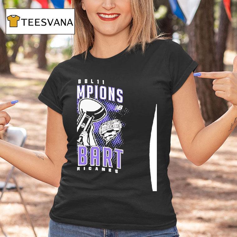Hobart Hurricanes Wbbl Champions T Shirt Hobart Hurricanes Wbbl Champions T Shirt