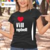 I Heart Will Campbell New England Patriots T Shirt