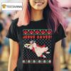 Jesus Saves Soccer Goal Keeper Ugly Christmas T Shirt