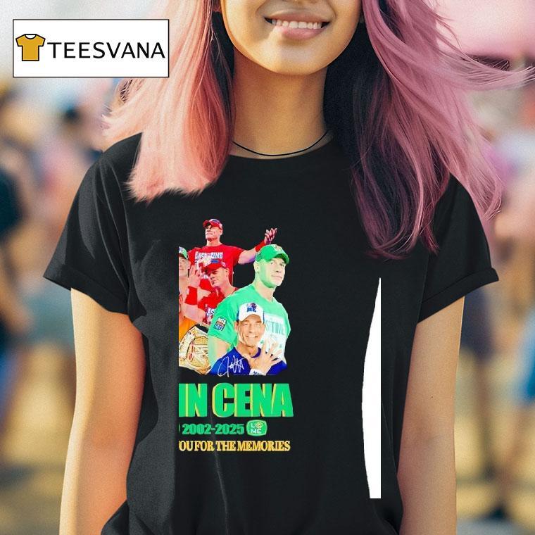 John Cena Thank You For The Memories T Shirt John Cena Thank You For The Memories T Shirt