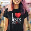 Los Angeles Chargers I Love Jesus Jesus Love You Cross T Shirt