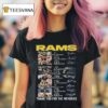 Los Angeles Rams Thank You For The Memories Legend Squad Signatures T Shirt