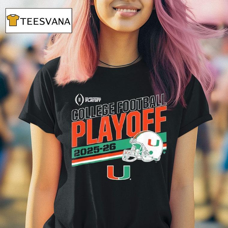 Miami Hurricanes College Football Playoff Stripe T Shirt Miami Hurricanes College Football Playoff Stripe T Shirt