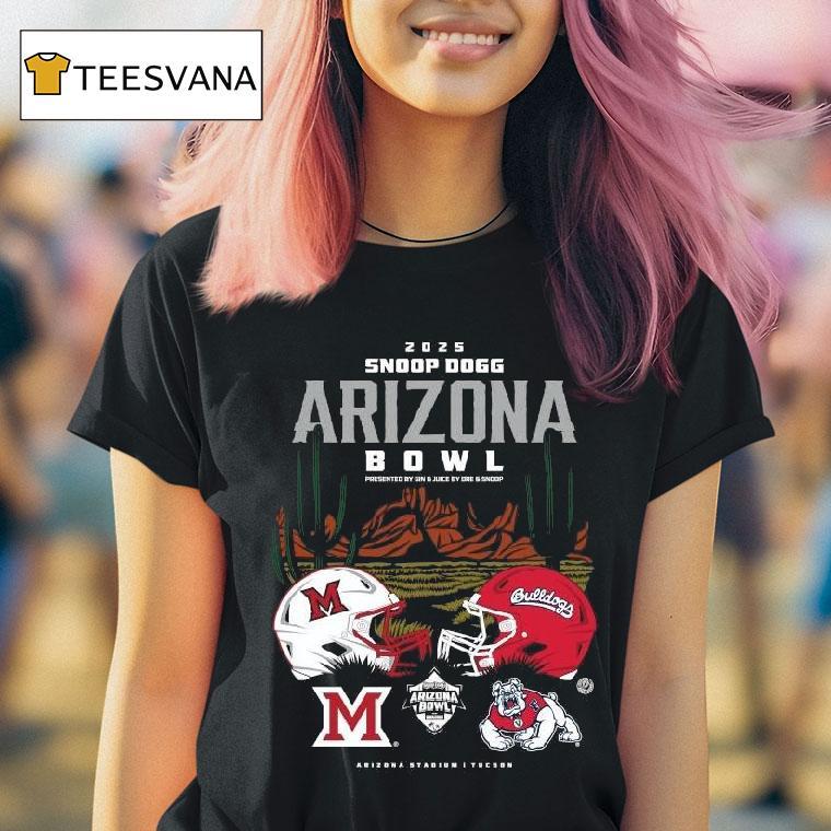 Miami Redhawks Vs Fresno State Bulldogs Snoop Dogg Arizona Bowl Head To Head T Shirt Miami Redhawks Vs Fresno State Bulldogs Snoop Dogg Arizona Bowl Head To Head T Shirt