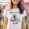 Music Is The Answer Raccoon T Shirt