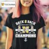 Navy Midshipmen Back Back Commander In Chief S Trophy Champions T Shirt