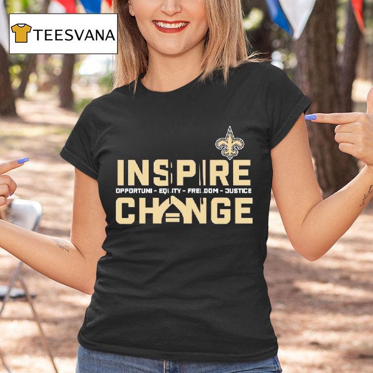 New Orleans Saints Inspire Change T Shirt New Orleans Saints Inspire Change T Shirt