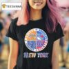 New York Knicks New York Rangers New York Yankees New York Giants Mashup Logo T Shirt