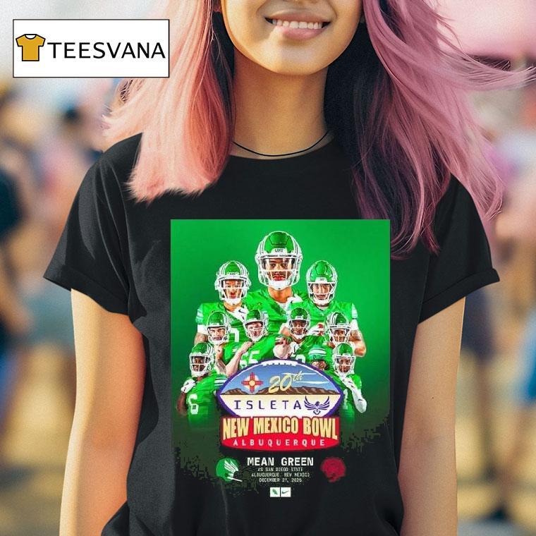 North Texas Mean Green Vs San Diego State Aztecs Matchup On December Isleta New Mexico Bowl T Shirt North Texas Mean Green Vs San Diego State Aztecs Matchup On December Isleta New Mexico Bowl T Shirt