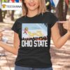 Ohio State Buckeyes Vs Michigan Wolverines Rivalry Script Ohio On Big M Brutus Mascot Stadium T Shirt