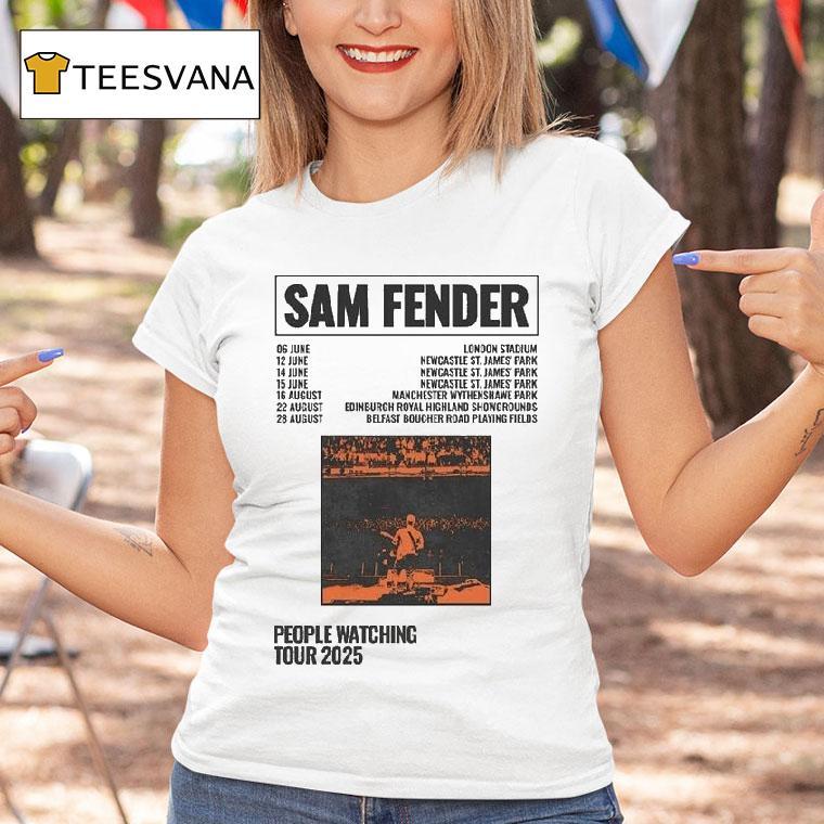 Sam Fender People Watching Tour Stadium T Shirt Sam Fender People Watching Tour Stadium T Shirt