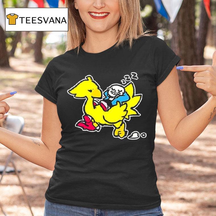 Sans And Chocobo Character T Shirt Sans And Chocobo Character T Shirt