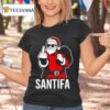 Santa Claus Santifa Says Fuck You To Facism Graphic T Shirt