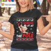 Santa Working It At The Pole Dancing Ugly Christmas T Shirt