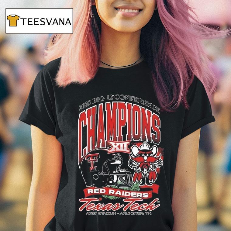 Texas Tech Red Raiders Big Football Champions Masco T Shirt Texas Tech Red Raiders Big Football Champions Masco T Shirt