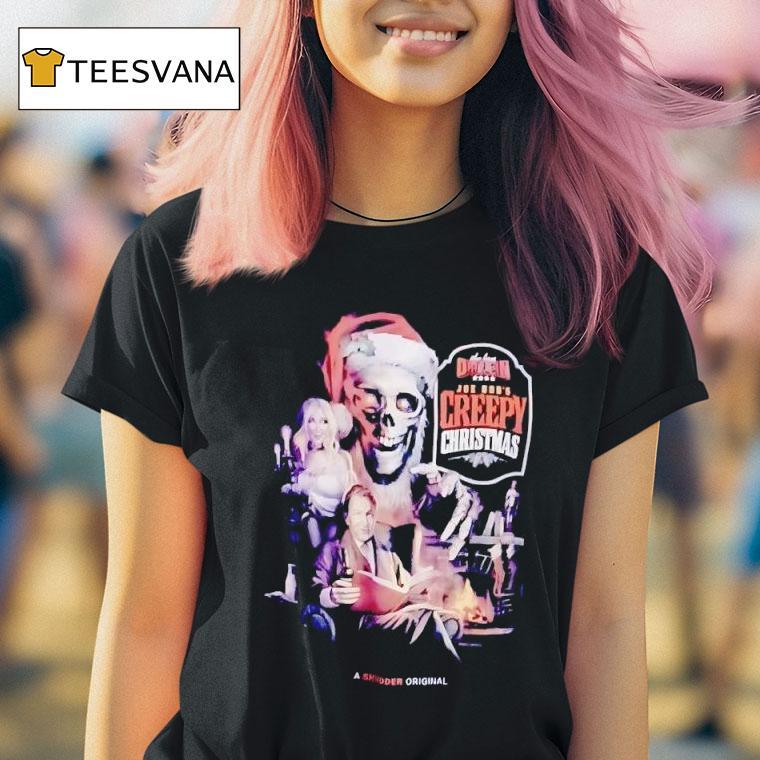 The Last Drive In Joe Bob S Creepy Christmas Skeleton T Shirt The Last Drive In Joe Bob S Creepy Christmas Skeleton T Shirt