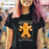 Vitruvian Gingerbread Man In Circle T Shirt