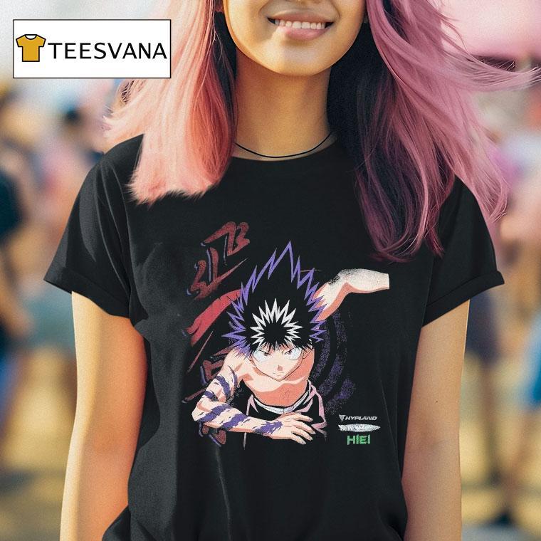 Yuyu Hakusho Hiei Spiral Mega Hypland T Shirt Yuyu Hakusho Hiei Spiral Mega Hypland T Shirt