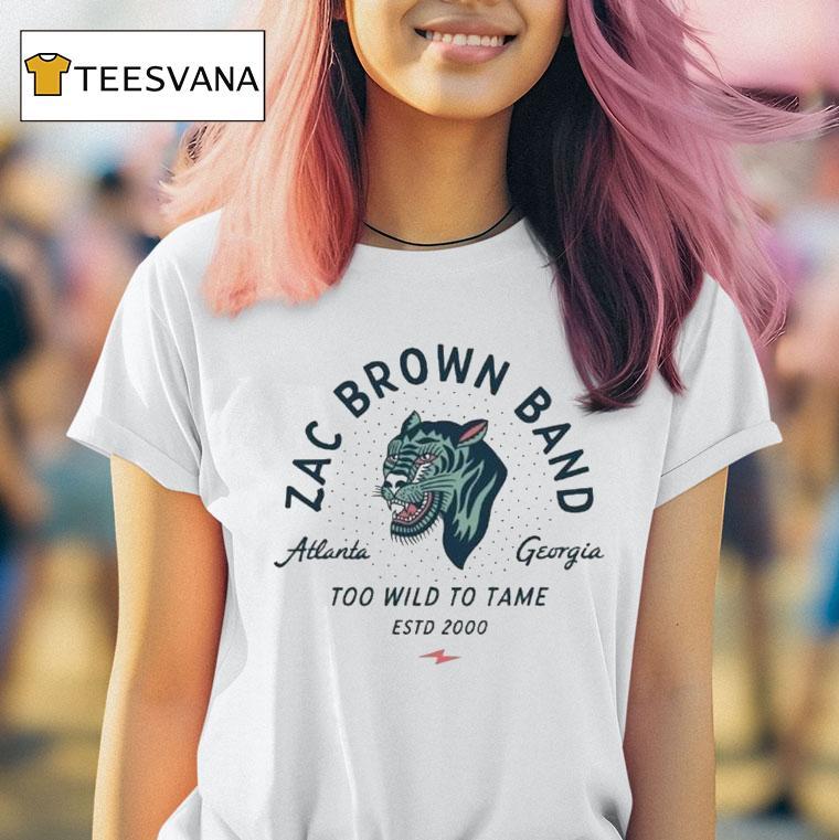Zac Brown Band Too Wild To Tame Atlanta Georgia Est T Shirt Zac Brown Band Too Wild To Tame Atlanta Georgia Est T Shirt