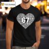 Meme Six Seven Heart Matching Couples Valentines T Shirt