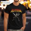 Autism Skeleton Gun Fire T Shirt