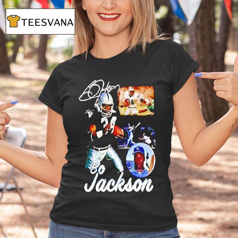 Bo Jackson Football And Baseball Player Signature T Shirt Bo Jackson Football And Baseball Player Signature T Shirt