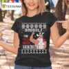 Brodolf The Red Nose Gainzdeer Deadlift Christmas T Shirt