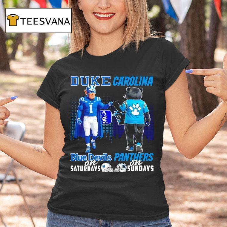 Duke Blue Devils On Saturdays X Carolina Panthers On Sundays Masco T Shirt Duke Blue Devils On Saturdays X Carolina Panthers On Sundays Masco T Shirt