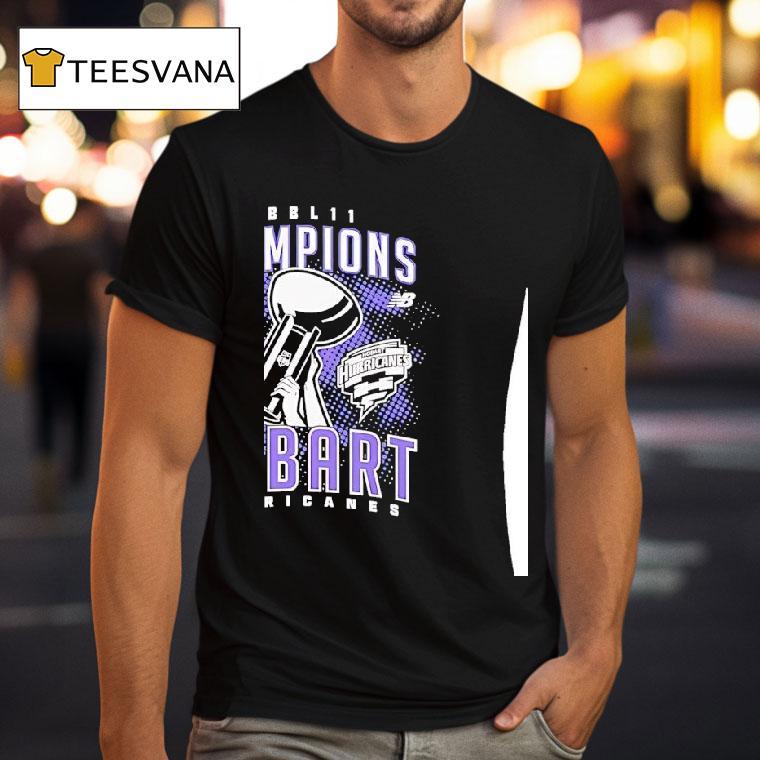 Hobart Hurricanes Wbbl Champions T Shirt Hobart Hurricanes Wbbl Champions T Shirt