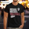 Indiana Volleyball Text Logo Overlay T Shirt