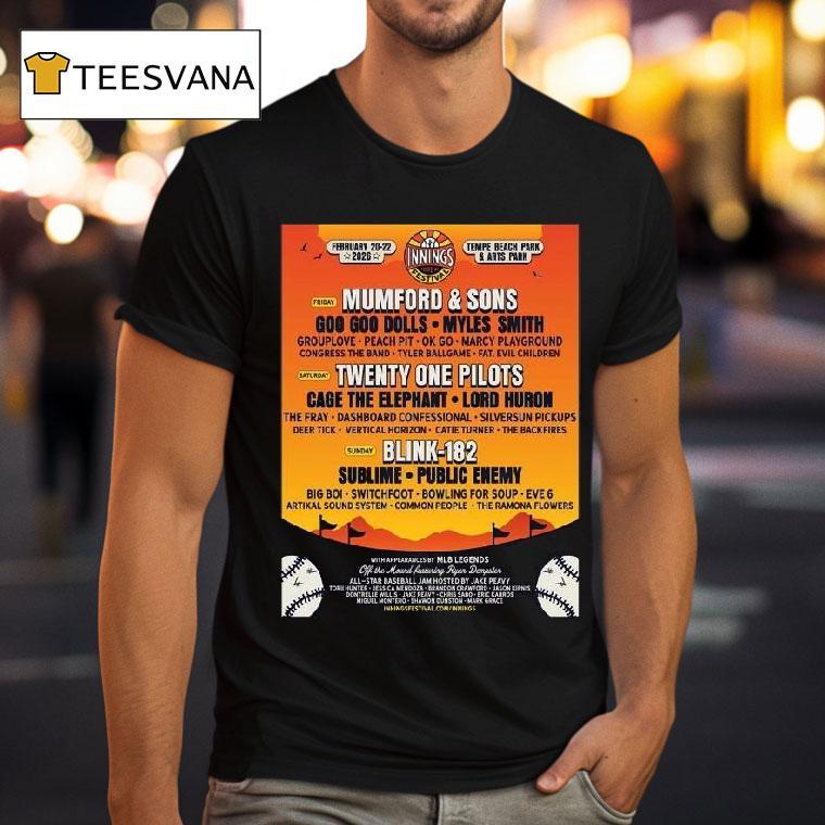 Inning Festival Full Lineup In Tempe Arizona At Temple Beach Park And Arts Park On February T Shirt Inning Festival Full Lineup In Tempe Arizona At Temple Beach Park And Arts Park On February T Shirt