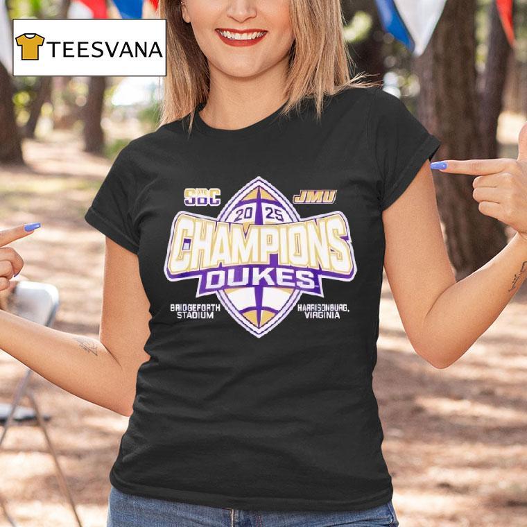 James Madison Dukes Sun Belt Champs Football T Shirt James Madison Dukes Sun Belt Champs Football T Shirt