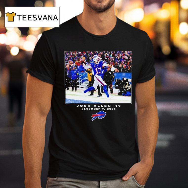 Josh Allen Buffalo Bills Nfl Photo T Shirt Josh Allen Buffalo Bills Nfl Photo T Shirt