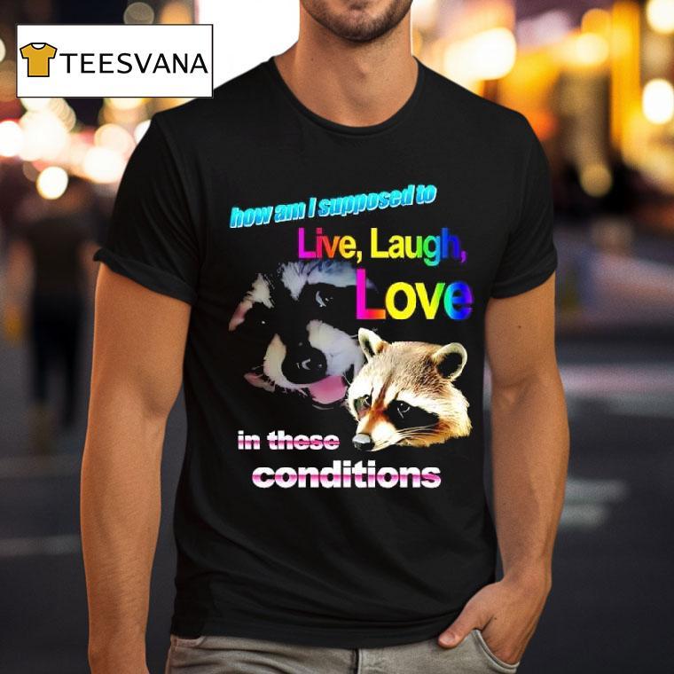 Live Laugh Love Raccoon Rainbow Graphic T Shirt Live Laugh Love Raccoon Rainbow Graphic T Shirt