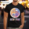 New York Knicks New York Islanders New York Mets New York Giants Mashup Logo T Shirt
