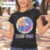 New York Knicks New York Rangers New York Yankees New York Giants Mashup Logo T Shirt